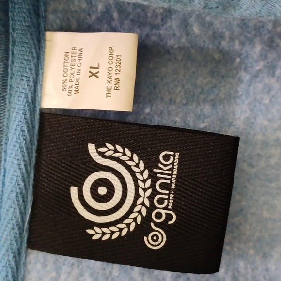 Organika Vintage Blue Skate Boarding Hoodie Lion on Back XL - Picture 7 of 7